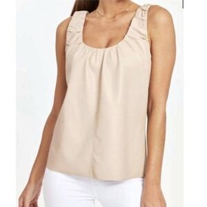 Dolce Cabo Vegan Leather Tank Top Small Blush Pink